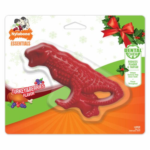 Juguete Nylabone T-Rex Sabor Pavo y Bayas